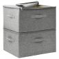 Preview: Aufbewahrungsboxen 2 Stk. Stoff 43x34x23 cm Grau