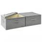 Preview: Aufbewahrungsboxen 2 Stk. Stoff 43x34x23 cm Grau