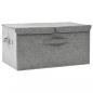 Preview: Aufbewahrungsbox Stoff 50x30x25 cm Grau