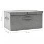 Preview: Aufbewahrungsbox Stoff 50x30x25 cm Grau