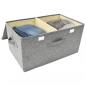 Preview: Aufbewahrungsbox Stoff 50x30x25 cm Grau