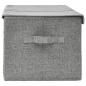 Preview: Aufbewahrungsbox Stoff 50x30x25 cm Grau