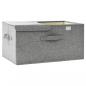 Preview: Aufbewahrungsbox Stoff 50x30x25 cm Grau