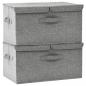 Preview: Aufbewahrungsboxen 2 Stk. Stoff 50x30x25 cm Grau