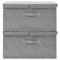 Preview: Aufbewahrungsboxen 2 Stk. Stoff 50x30x25 cm Grau