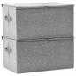 Preview: Aufbewahrungsboxen 2 Stk. Stoff 50x30x25 cm Grau