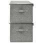 Preview: Aufbewahrungsboxen 2 Stk. Stoff 50x30x25 cm Grau