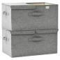 Preview: Aufbewahrungsboxen 2 Stk. Stoff 50x30x25 cm Grau