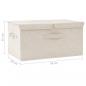 Preview: Aufbewahrungsbox Stoff 50x30x25 cm Creme