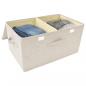 Preview: Aufbewahrungsbox Stoff 50x30x25 cm Creme