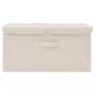 Preview: Aufbewahrungsbox Stoff 50x30x25 cm Creme