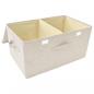 Preview: Aufbewahrungsbox Stoff 50x30x25 cm Creme