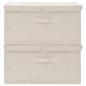 Preview: Aufbewahrungsboxen 2 Stk. Stoff 50x30x25 cm Creme