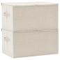 Preview: Aufbewahrungsboxen 2 Stk. Stoff 50x30x25 cm Creme