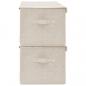 Preview: Aufbewahrungsboxen 2 Stk. Stoff 50x30x25 cm Creme