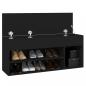 Preview: Schuhbank Schwarz 105x30x45 cm Holzwerkstoff