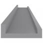 Preview: Wandregale 4 Stk. Grau 80x9x3 cm