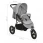 Preview: Kinderwagen Hellgrau Stahl