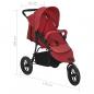 Preview: Kinderwagen Rot Stahl