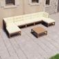 Preview: ARDEBO.de - 8-tlg Garten-Lounge-Set mit Kissen Honigbraun Massivholz Kiefer