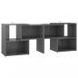 Preview: TV-Schrank Hochglanz-Grau 104x30x52cm Holzwerkstoff