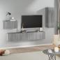 Preview: ARDEBO.de - 4-tlg. TV-Schrank-Set Grau Sonoma Holzwerkstoff