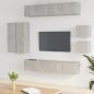 Preview: ARDEBO.de - 8-tlg. TV-Schrank-Set Betongrau Holzwerkstoff