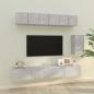 Preview: ARDEBO.de - 6-tlg. TV-Schrank-Set Betongrau Holzwerkstoff