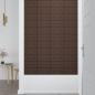 Preview: Wandpaneele 12 Stk. Braun 30x15 cm Kunstleder 0,54 m²