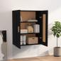 Preview: Wandschrank Schwarz 69,5x32,5x90 cm Holzwerkstoff