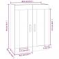 Preview: Wandschrank Sonoma-Eiche 69,5x32,5x90 cm Holzwerkstoff