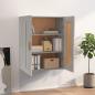 Preview: Wandschrank Betongrau 69,5x32,5x90 cm Holzwerkstoff