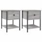 Preview: Nachttische 2 Stk. Grau Sonoma 34x35,5x45 cm Holzwerkstoff