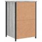 Preview: Nachttisch Grau Sonoma 40x36x60 cm Holzwerkstoff