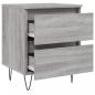 Preview: Nachttische 2 Stk. Grau Sonoma 40x35x50 cm Holzwerkstoff