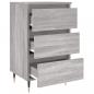 Preview: Nachttische 2 Stk. Grau Sonoma 40x35x69 cm Holzwerkstoff