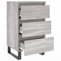 Preview: Nachttische 2 Stk. Grau Sonoma 40x35x69 cm Holzwerkstoff