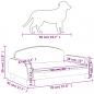 Preview: Hundebett Hellgrau 70x45x30 cm Stoff