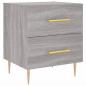 Preview: Nachttische 2 Stk. Grau Sonoma 40x35x47,5 cm Holzwerkstoff