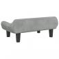 Preview: Hundebett Hellgrau 70x40x24 cm Samt