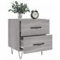 Preview: Nachttische 2 Stk. Grau Sonoma 40x35x47,5 cm Holzwerkstoff