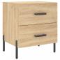 Preview: Nachttische 2 Stk. Sonoma-Eiche 40x35x47,5 cm Holzwerkstoff