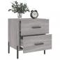 Preview: Nachttische 2 Stk. Grau Sonoma 40x35x47,5 cm Holzwerkstoff