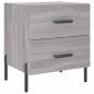 Preview: Nachttische 2 Stk. Grau Sonoma 40x35x47,5 cm Holzwerkstoff