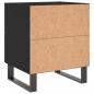 Preview: Nachttische 2 Stk. Schwarz 40x35x47,5 cm Holzwerkstoff