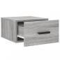 Preview: Wand-Nachttische 2 Stk. Grau Sonoma 35x35x20 cm