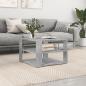 Preview: ARDEBO.de - Couchtisch Betongrau 59,5x59,5x40 cm Holzwerkstoff