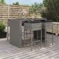 Preview: ARDEBO.de - 5-tlg. Gartenbar-Set mit Kissen Grau Poly Rattan