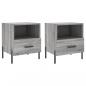 Preview: Nachttische 2 Stk. Grau Sonoma 40x35x47,5 cm Holzwerkstoff