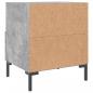 Preview: Nachttisch Betongrau 40x35x47,5 cm Holzwerkstoff